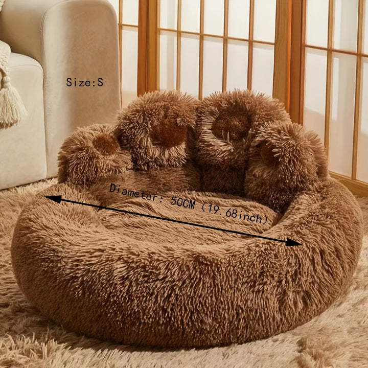 Soft Long Plush Cat kennel dog kennel winter warm pet bed Cat Bed Cat Mat Animals Sleeping Sofa Christmas Gift