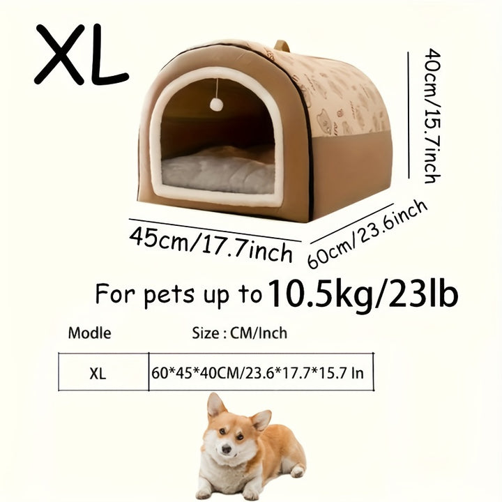 2-in-1 Pet House & Bed | Cozy, soft and portable 🐾