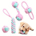 Set of 4 Rope Dog Toys | Chewing and cleaning teeth🐾