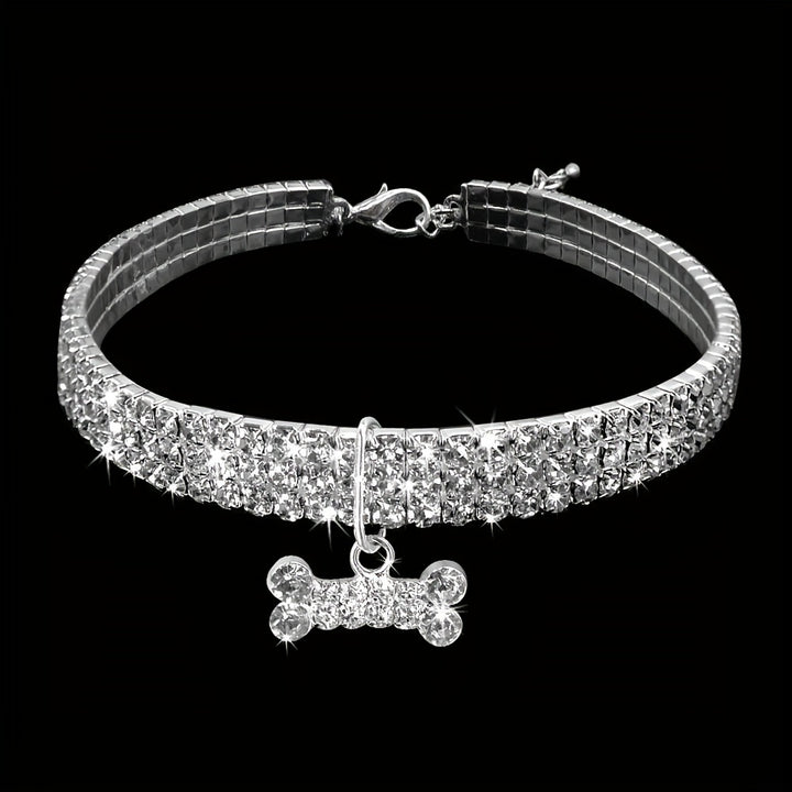 Adjustable Rhinestone Pet Dog Collar