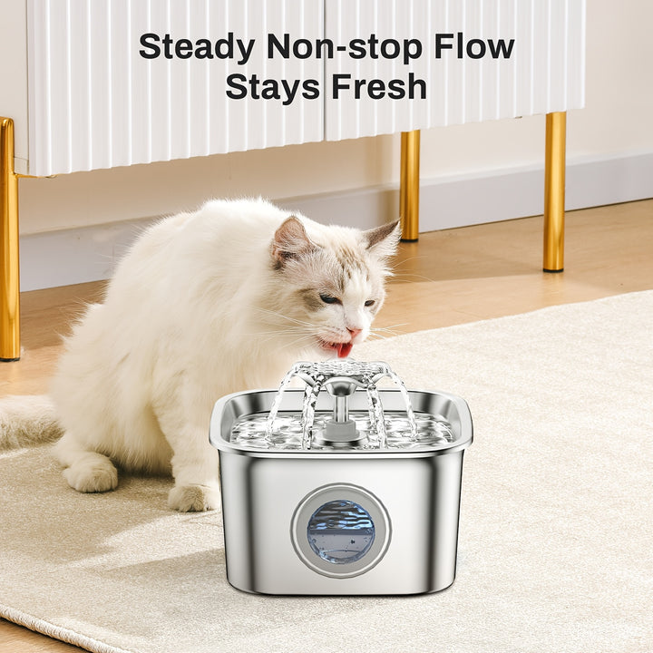 2.8L Stainless Steel Pet Water Fountain 🐾for Pets