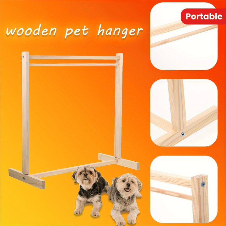 Wooden Pet Clothes Rack | Portable organizer🐾