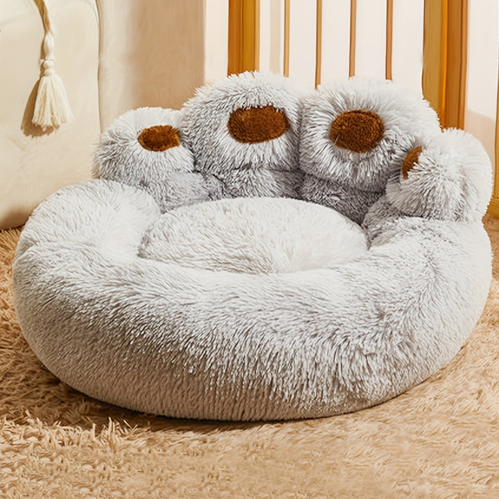 Soft Long Plush Cat kennel dog kennel winter warm pet bed Cat Bed Cat Mat Animals Sleeping Sofa Christmas Gift