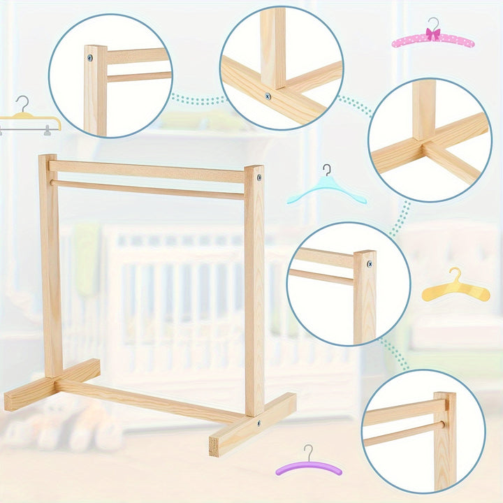 Wooden Pet Clothes Rack | Portable organizer🐾