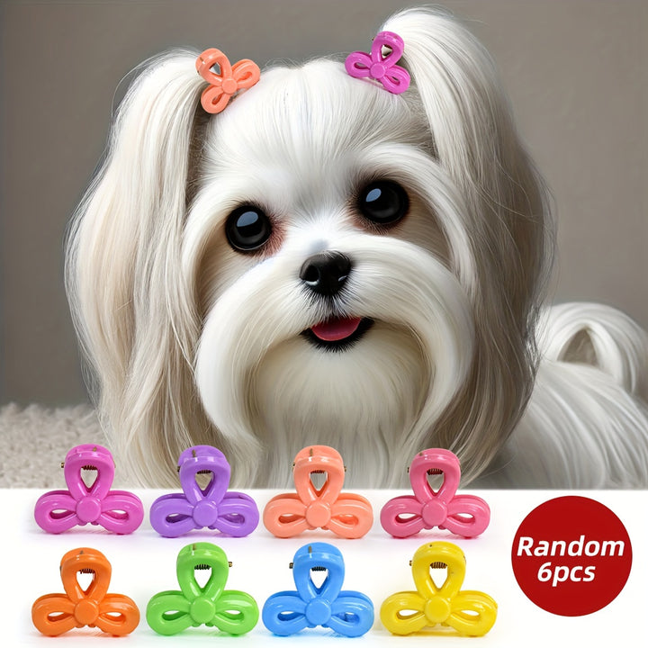 Pack of 6 Butterfly Shape Clips Grooming Clips