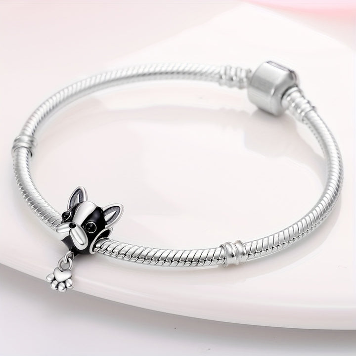 French Bulldog Charm in 925 Sterling Silver