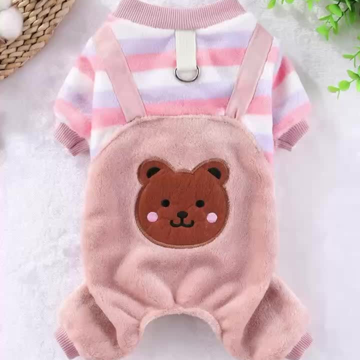 Cozy Pet Hoodie with Bear Design|Fall & Winter