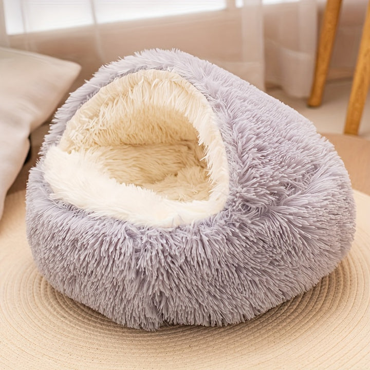 Removable plush pet bed |Cozy and warm for pets🐾