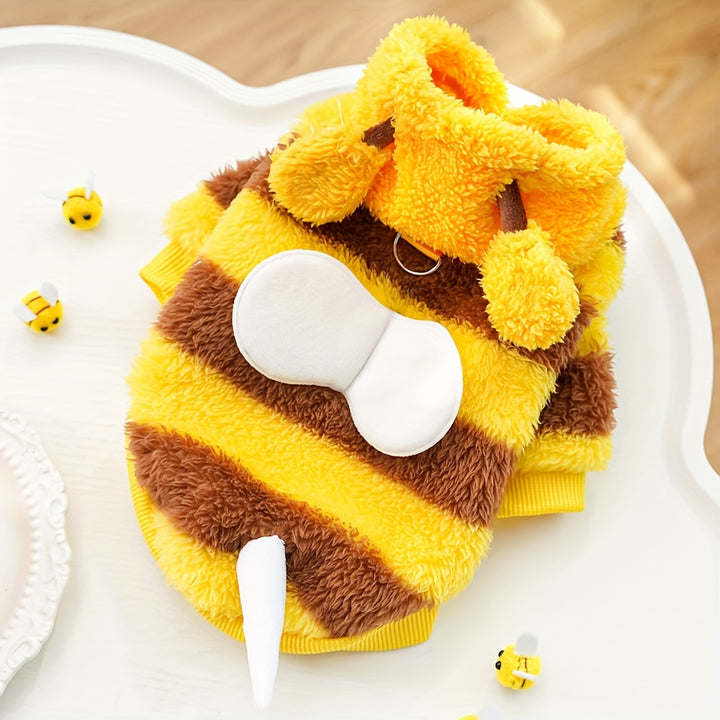 Bee Costume for Dog | Cute Plush Pullover with Wings🐾