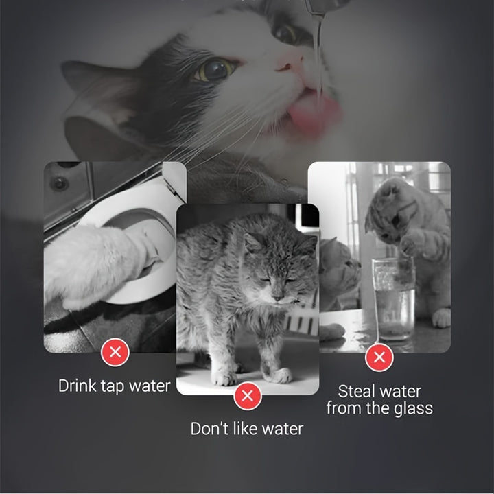 1.8L Smart Cat Water Dispenser with Tap – Clear