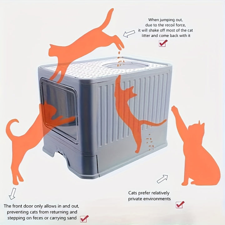 Closed cat litter box | Drawer and splash-proof design 🐾