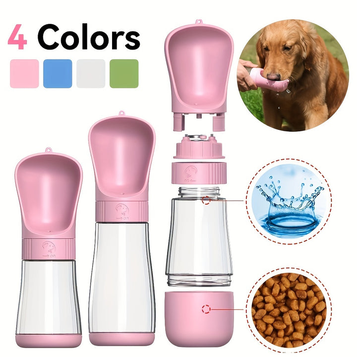 Portable Dog Water Bottle with Food Storage 🐾