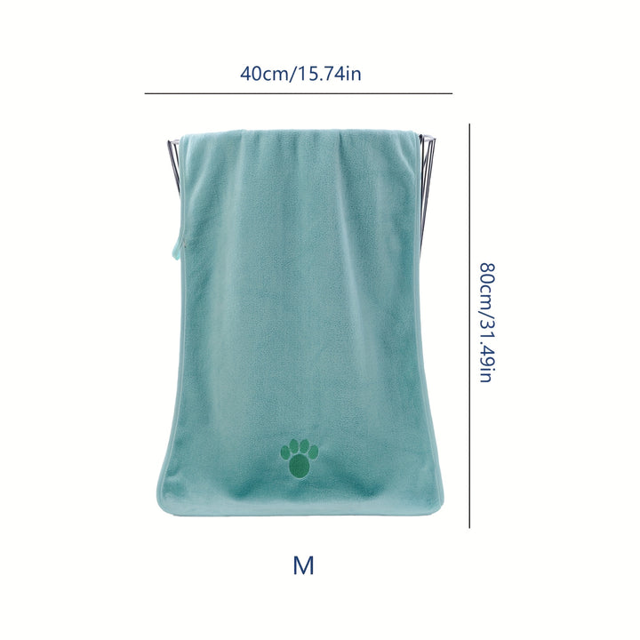 Superabsorbent bath towel for dogs and cats