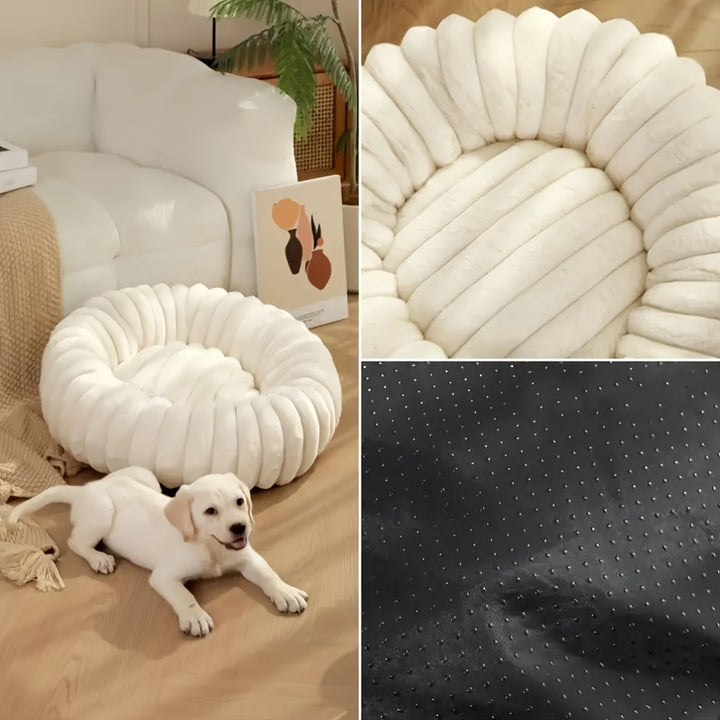 1Pc Round Plush Cozy Pet Bed Soft Mat