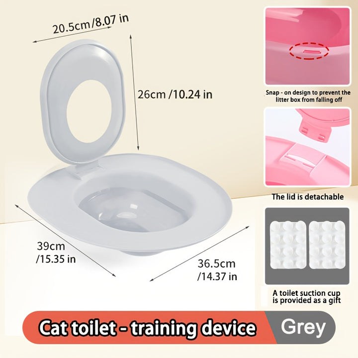 Cat Toilet Training Seat | non-slip and sandbox 🐾