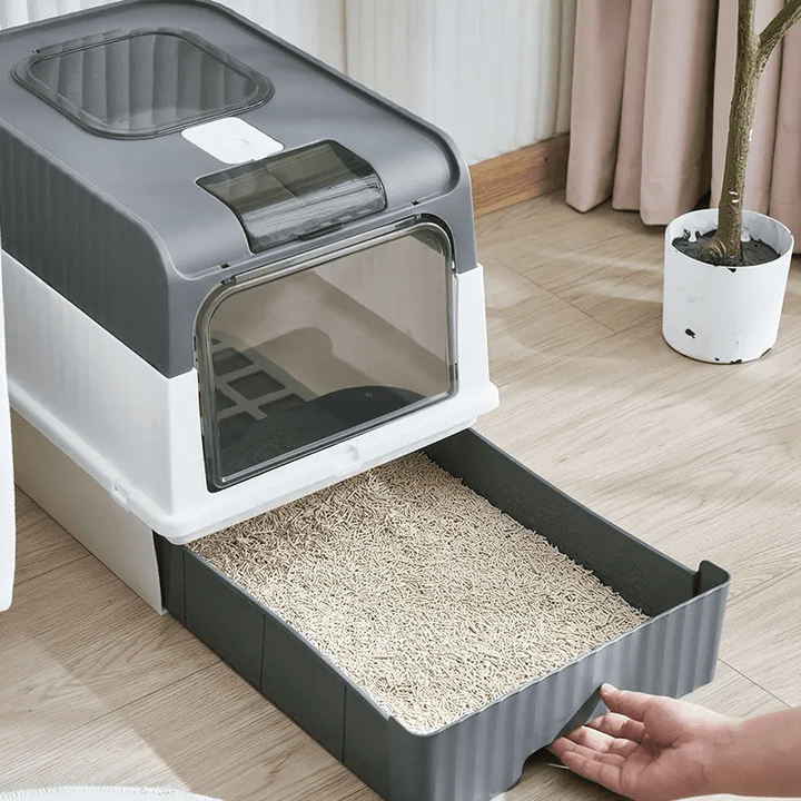 Closed cat litter box| Odor blocking and leak proof 🐾