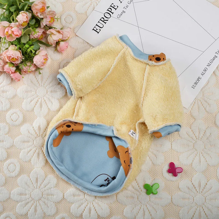 Cute Print Cat Clothes Suit Spring Autumn Warm Fleece Pet Cat Pullover for Cats Kedi Soft Kitten Sweater Sphynx Clothing Outfits