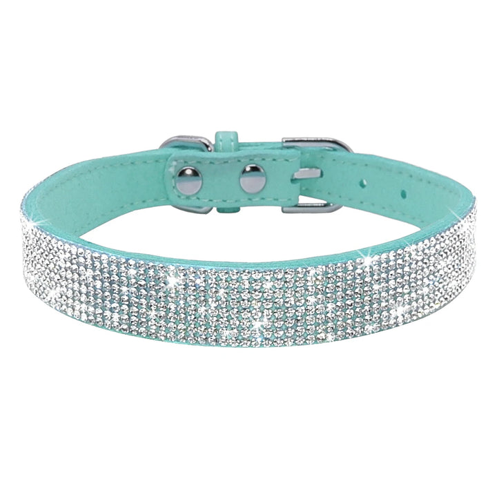 Bling Rhinestone Dog Collar Glitter Rhinestone Puppy Cat Collars With Flower Fashion Crystal Dogs Cats Necklace For Chihuahua