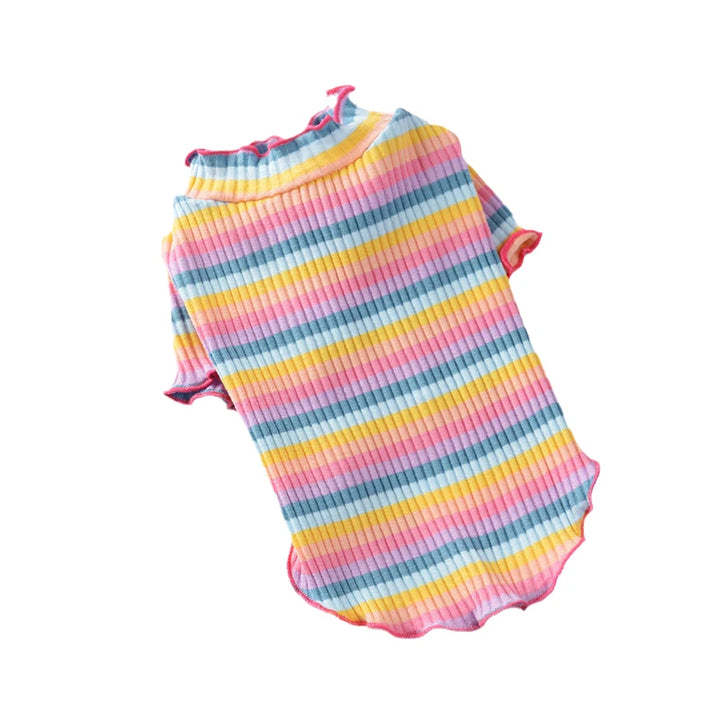 Colorful Stripe Sphynx Cat Vest Shirt for Small Cats Katten Kedi Cotton Puppy Dog Pet Clothes mascotas Clothing ropa para gatos