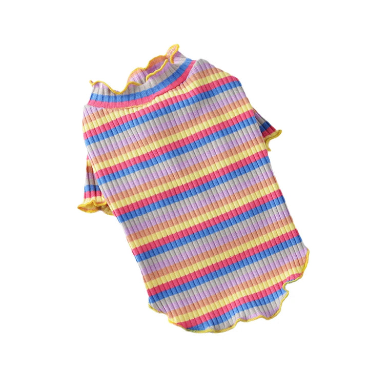 Colorful Stripe Sphynx Cat Vest Shirt for Small Cats Katten Kedi Cotton Puppy Dog Pet Clothes mascotas Clothing ropa para gatos