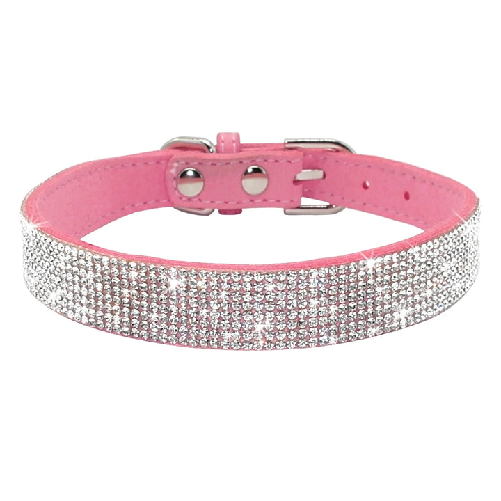 Bling Rhinestone Dog Collar Glitter Rhinestone Puppy Cat Collars With Flower Fashion Crystal Dogs Cats Necklace For Chihuahua