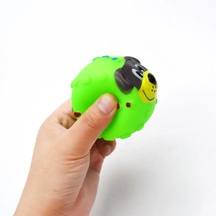 Squeaky Rubber Dog Ball – Fun & Durable Toy for Small Dogs!