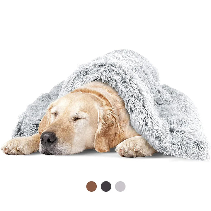 Benepaw Comfortable Plush Dog Blanket Calming Anti-Anxiety Cozy Puppy Bed Mat Pet Throw Blankets For Small Medium Large Breeds