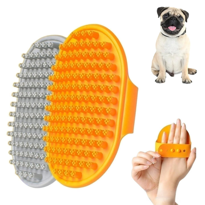 Dog Bath Brush – Curry Rubber Comb for Grooming