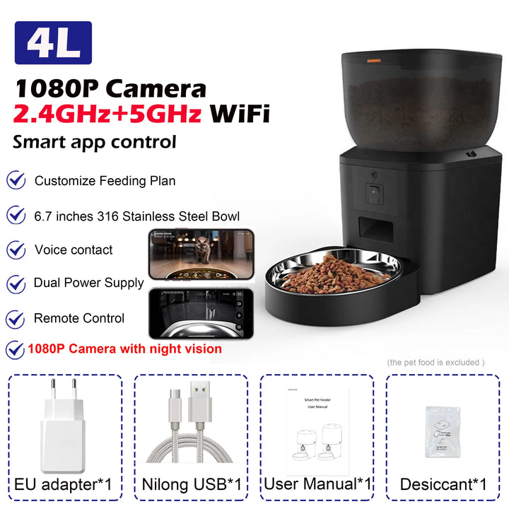 Furpipi 8L Smart Automatic Cat Feeder – Camera