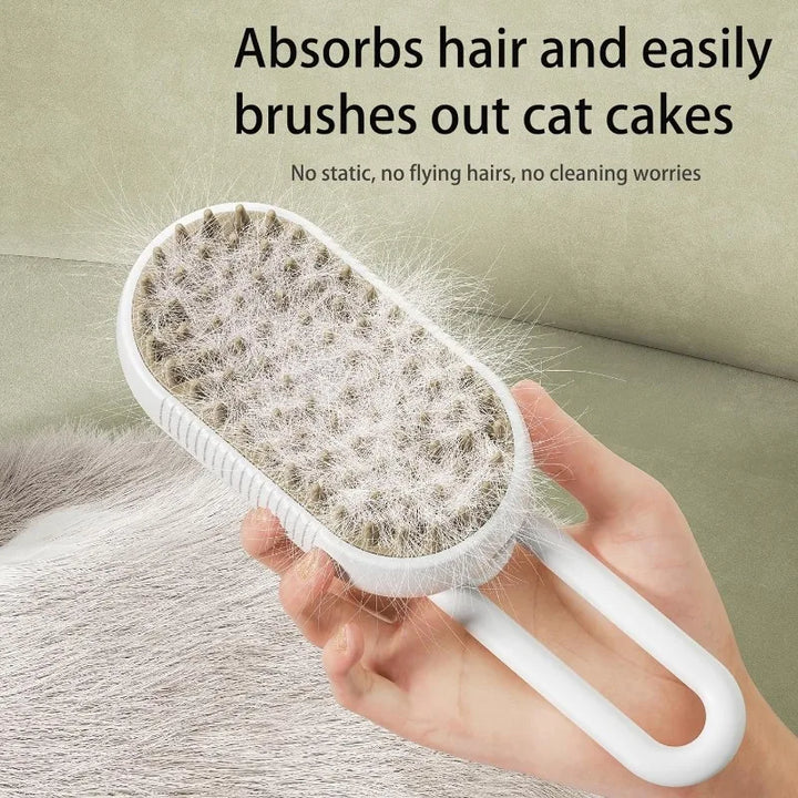 Portable Cat Brush, Steam Spray, Cat Hair Brush