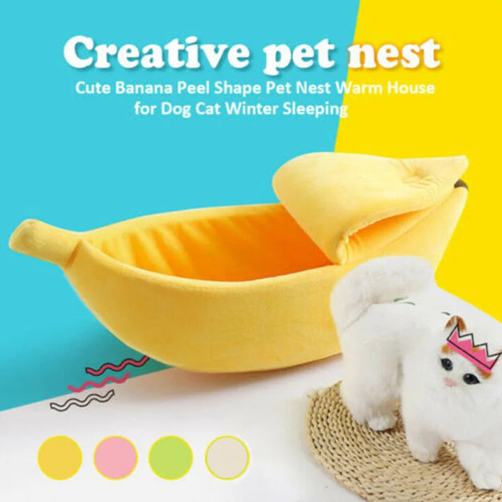 Banana Cat Bed Funny House Cute Cozy