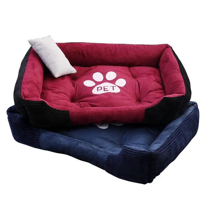 Bed for Dog Cat Pet Square Plush Kennel Medium Small Dog Sofa Bed Cushion Pet Calming Dog Bed House Pet Supplies Accessories