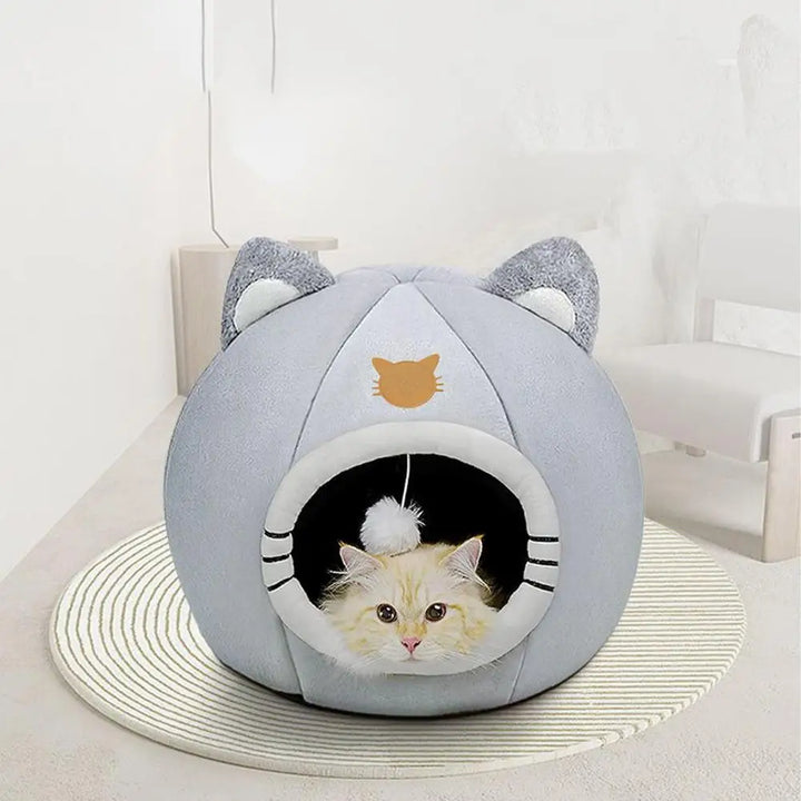 Deep Sleep Cat Bed Cats Cave Hut Soft Calming Pet Sofa Warm Dogs Basket Indoor Cozy Cat House Kitten Nest Cave Pet Accessories