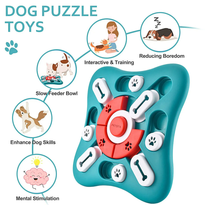 Dog Puzzle Toys, Food Dispensing Dog Enrichment Toys