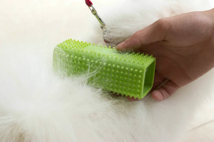 Hollow Silicone Rubber Dog Hair Remover Brush