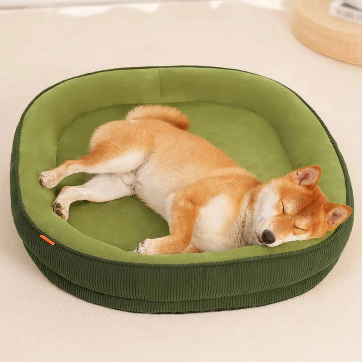 Corduroy Dog Bed – Removable Winter Warming Pad