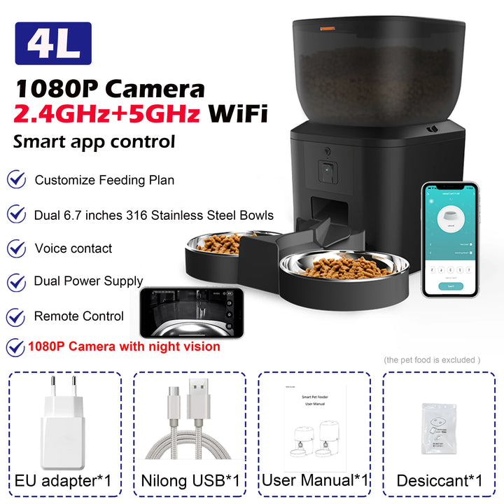 Furpipi 8L Smart Automatic Cat Feeder – Camera