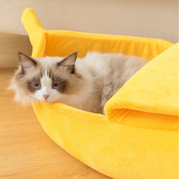 Banana Cat Bed Funny House Cute Cozy