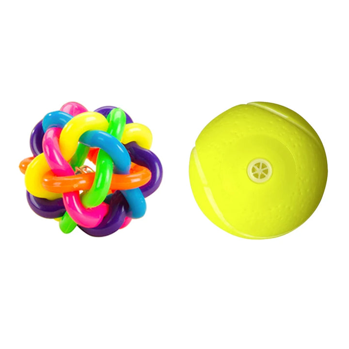 Squeaky Rubber Dog Ball – Fun & Durable Toy for Small Dogs!