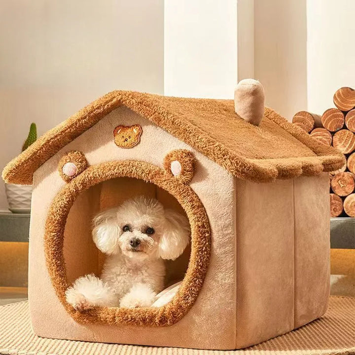 All-season, soft, washable dog and cat house