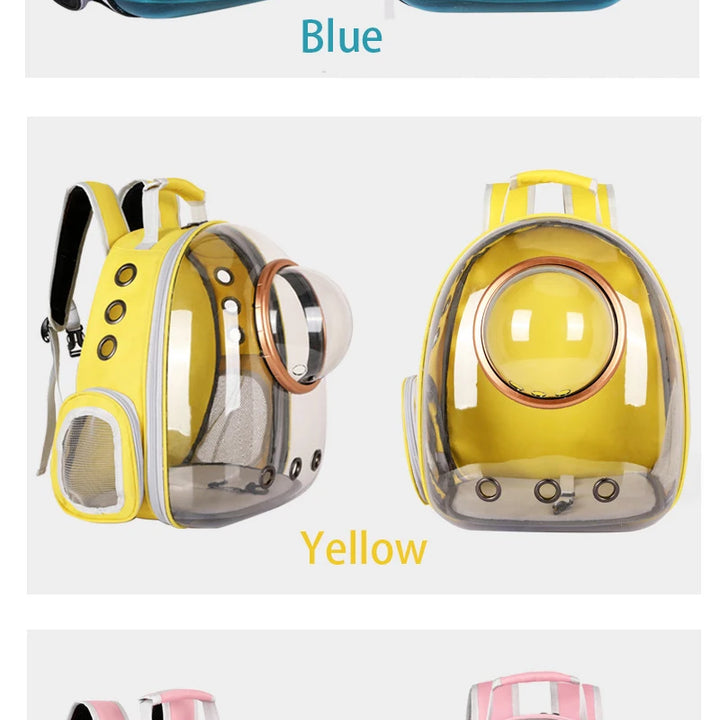 Space Capsule Style Clear Pet Backpack – Travel in Style