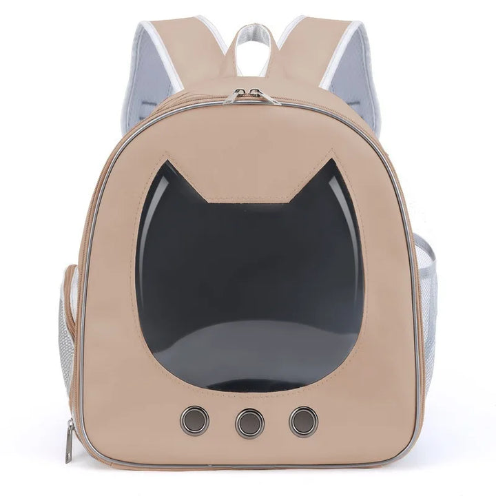 Pet Supplies Cat Carrier Bag PU Travel Backpack