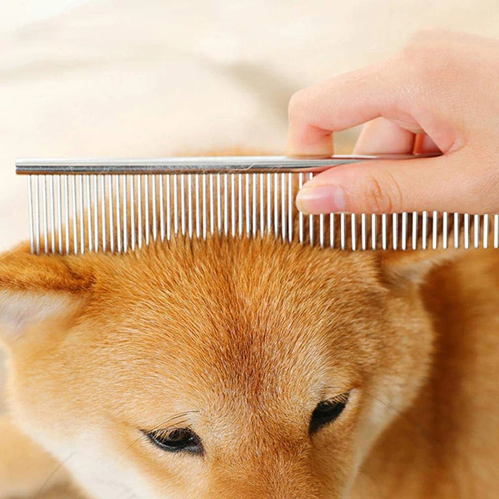 Pet Detangling Comb - Stainless Steel Grooming Tool