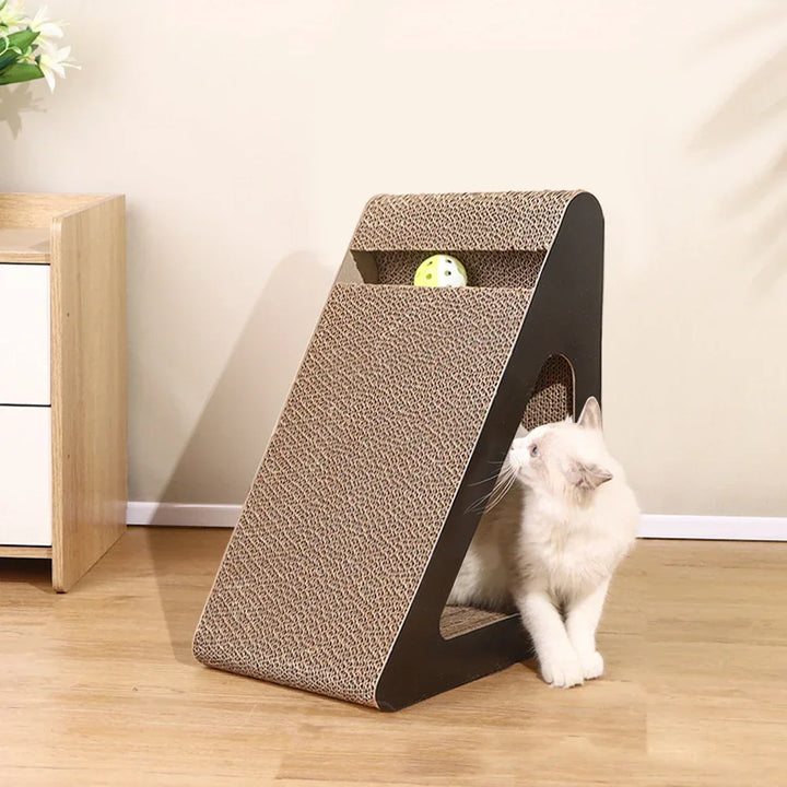 2 in 1 Cat Scratcher Cardboard with Rotating Ball Wear-resistant Cat Clawing Board for Indoor Cat Claw Toys For Cats