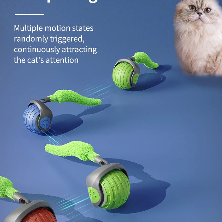 Interactive Rolling Cat Toy – Automatic Teasing Ball