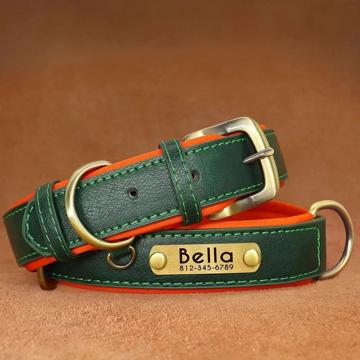 Custom Leather Dog Collar, Soft Leather Dog Collar