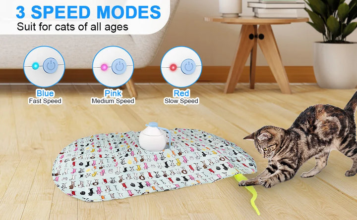 Cat Tower 3 Modes Interactive Motorized Wand Kitten Toys Electronic Exercise Pet Toy for Indoor Cats Automatic Motion Cat Toys