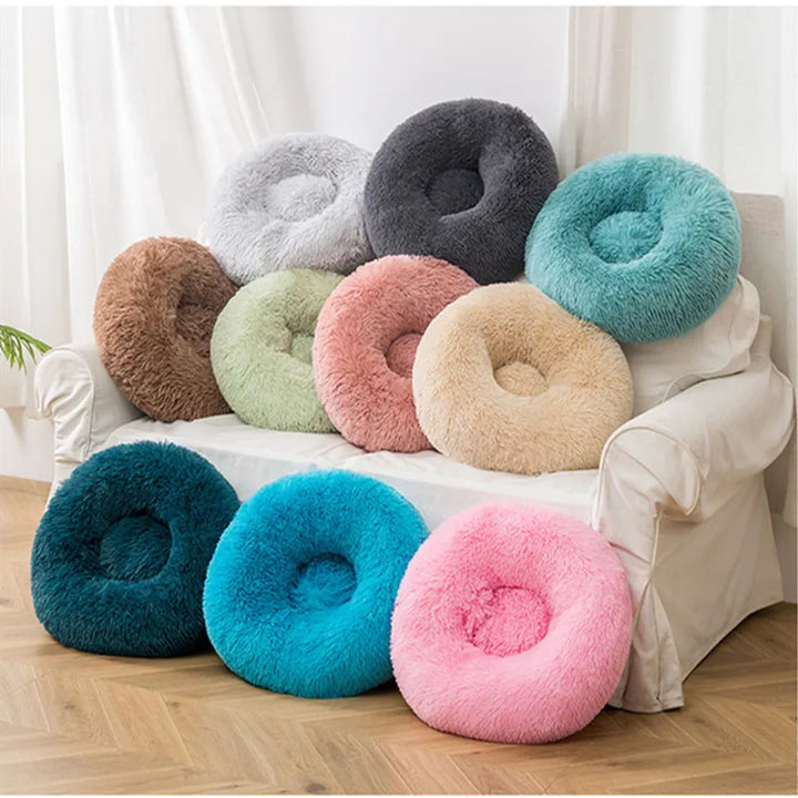 Donut Mand Dog Accessories for Large Dogs Cat's House Plush Pet Bed for Dog XXL Round Mat For Small Medium Animal Calming Sofas