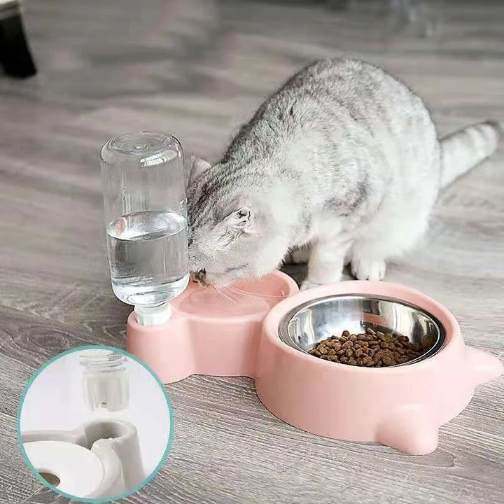 Blue Pet Dog and Cat Bowl Fountain – Automatic Feeder