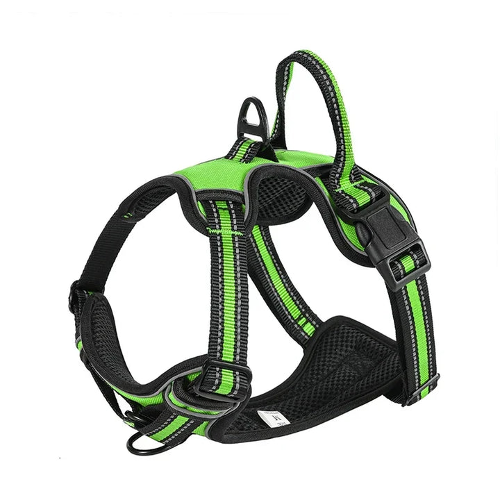 Adjustable Nylon Dog Collar Reflective Vest Soft Breathable